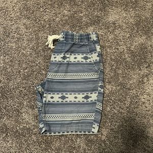 Blue Patterned Shorts